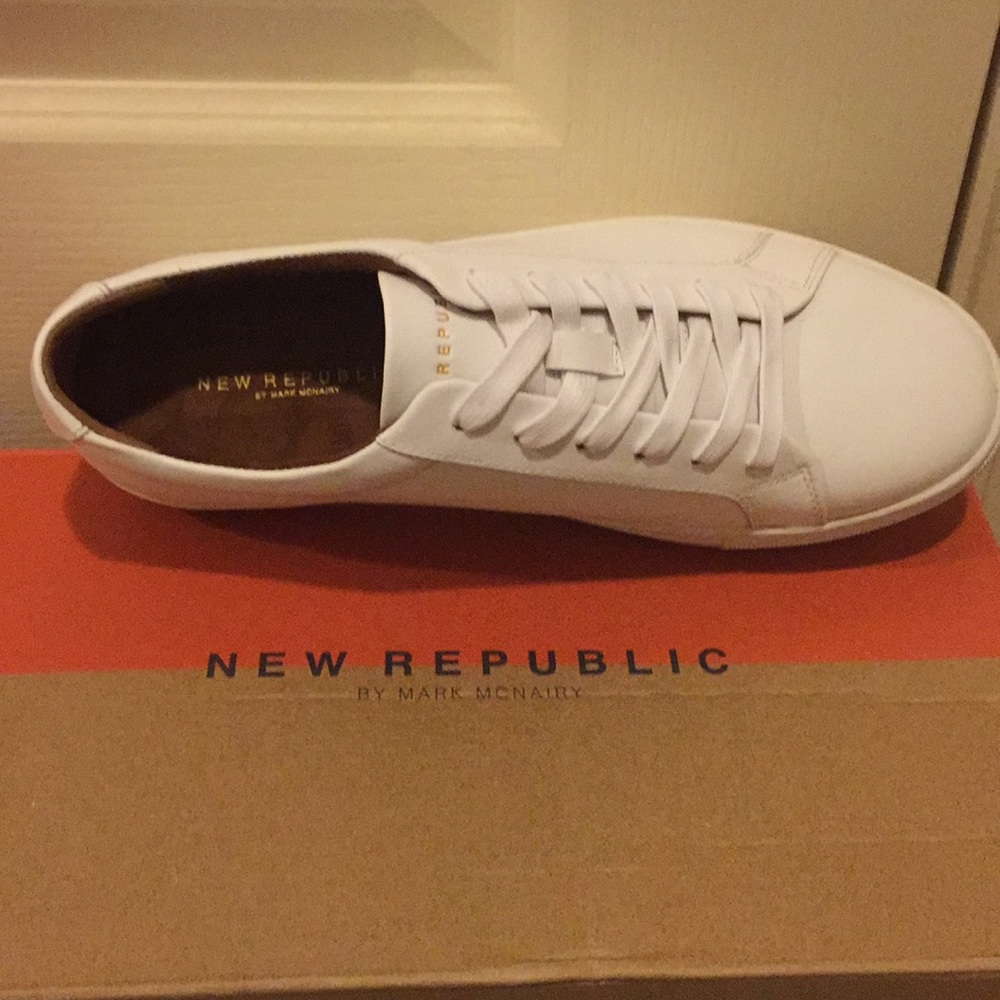 NEW !!Kurt Leather Sneaker - White from menlo club